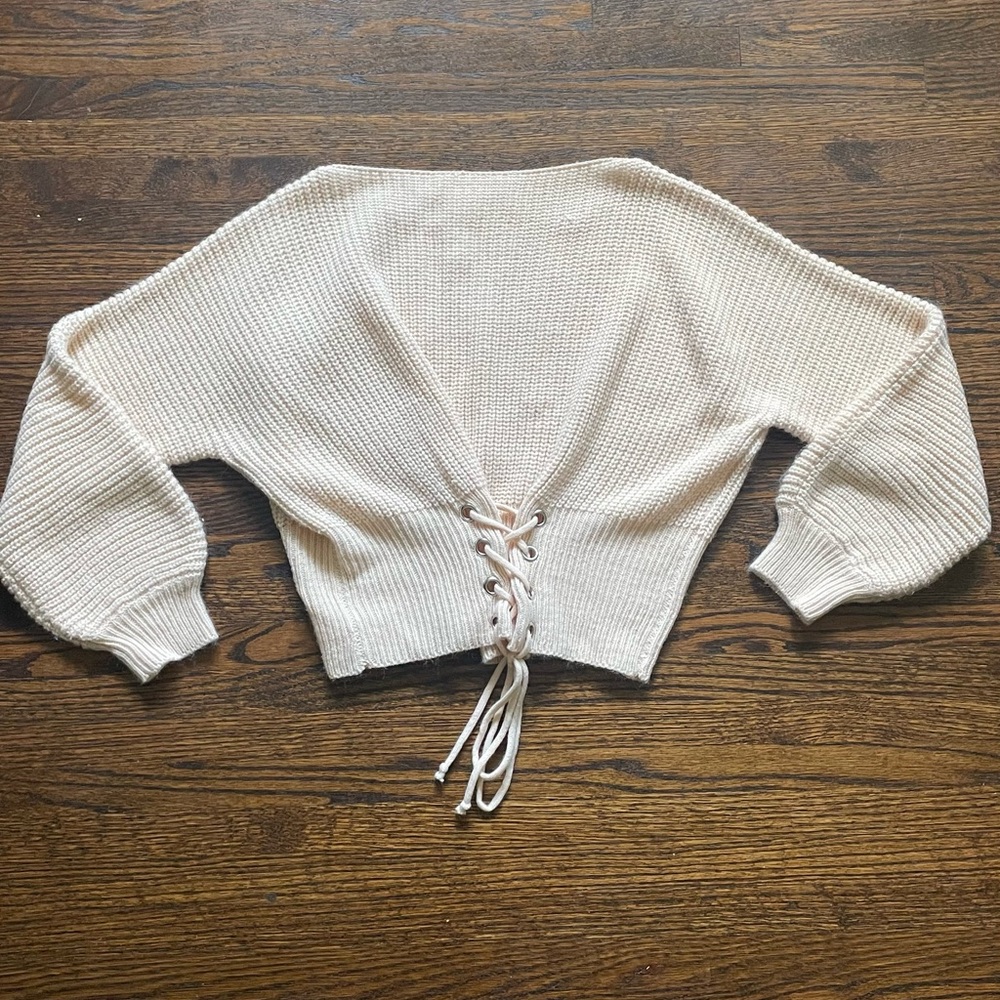 Corset crop sweater
